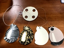 Ceramic 4 Multicolored Cats Wind Chime