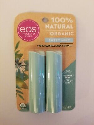 EOS 2 Piece Organic Lip Balm Stick, Sweet Mint, 0.28 Ounce | eBay
