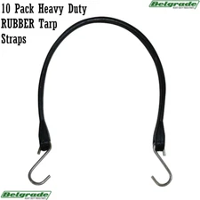 10 Pack 31" Heavy Duty RUBBER Tarp Straps TARP TIE DOWN Bungee Cords