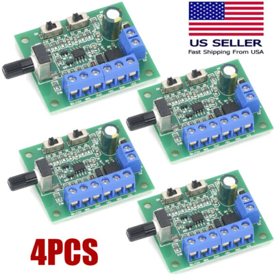 4x DC8-24V Brushless DC Motor Speed Controller Driver PWM Speed Control Board US