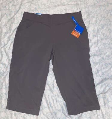 Columbia Women's Active Fit Omni-Shield Pull-On Capri Pants, City Gray, Size S