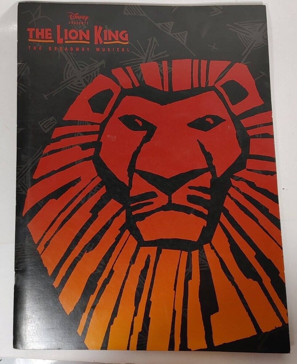 "The LION KING" BROADWAY MUSICAL STAGE BOOK With PROGRAM