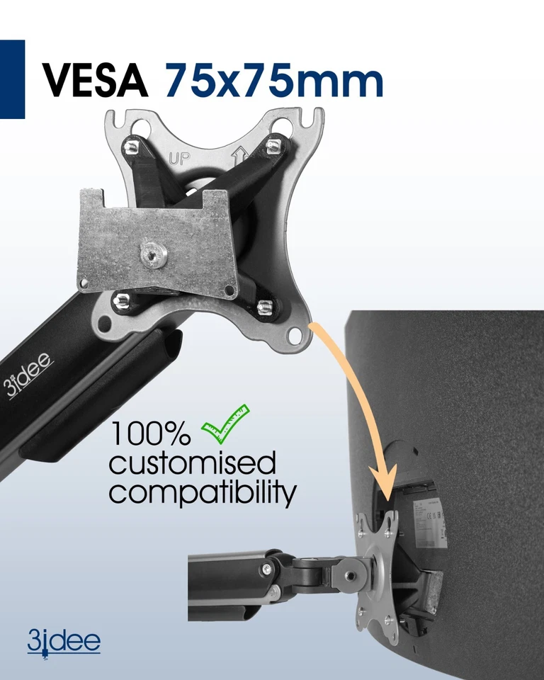 Samsung (U32R590, U32R592, U32R594) VESA Adapter - 75x75mm - Bild 4 von 4