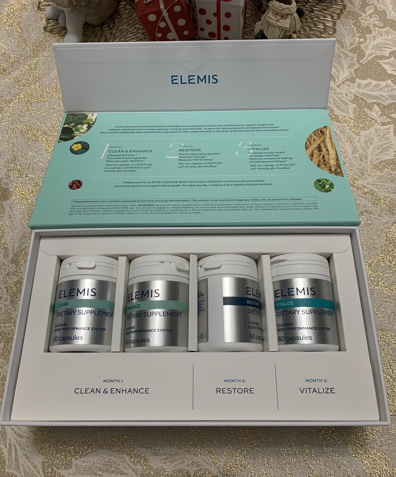 NEW Elemis Detox CLEANSE Body Performance System Dietary Supplements 90