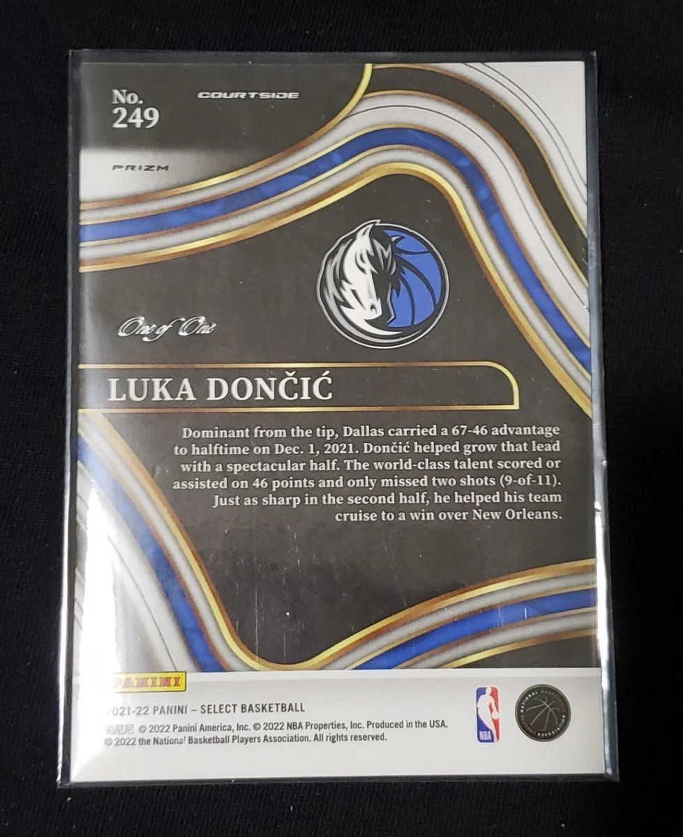 Luka Doncic 21-22 Select FOTL Courtside BLACK SNAKE SKIN Pulsar Prizm 1 of 1 📈
