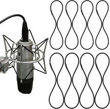 8pcs Microphone Shock Mount Rubber Bands Universal Replacement Elastic Rings