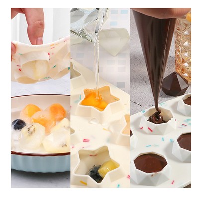 Star Shaped Ice Cube Mold Silicone 3D 5 Star Ice Cube Maker For Party Summer US