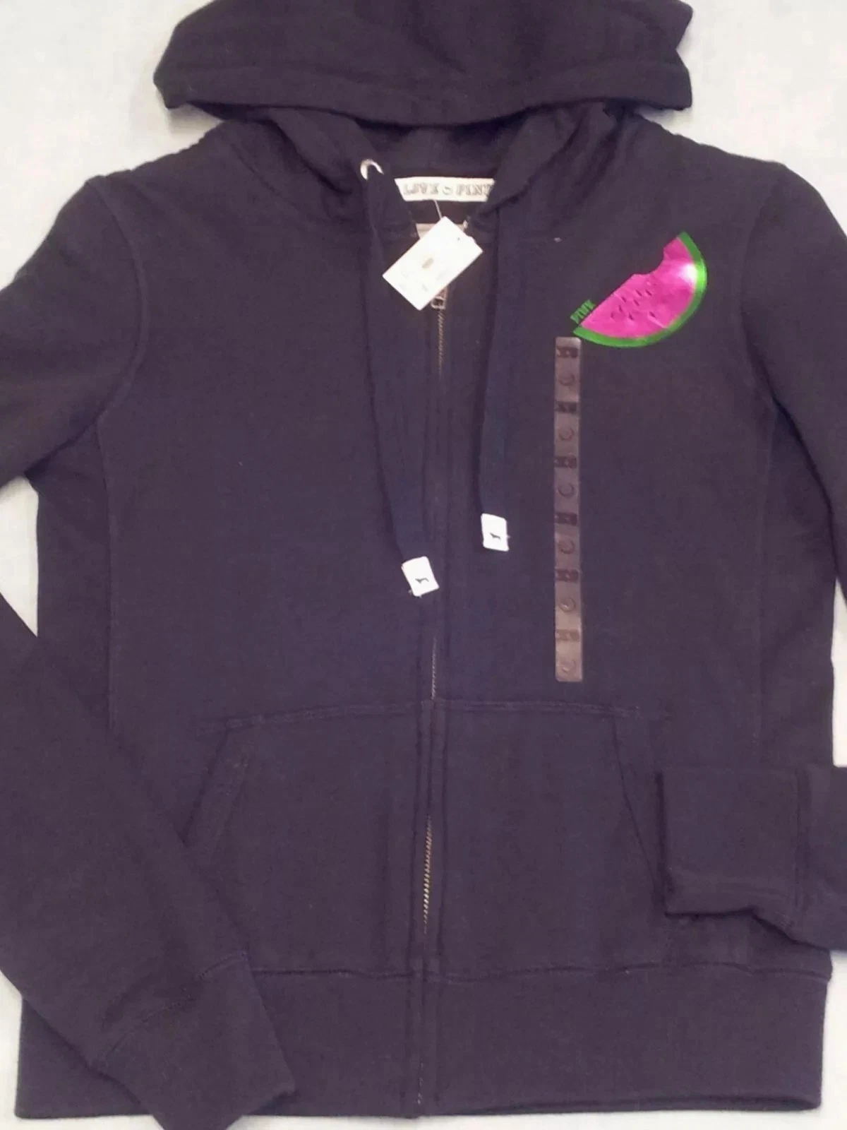 UNDERCOVER Victoria's Secret è caldo qui dentro o è solo ROSA? ? Felpa con cappuccio XS NUOVA CON ETICHETTA COSÌ RARA