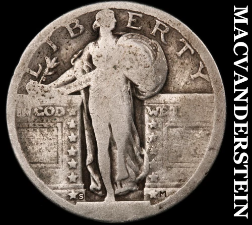 Standing Liberty Quarter- S mint- Silver- Scarce Better Date #J4565