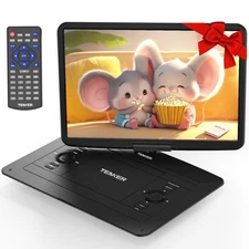 17.9" Portable Dvd Player With 15.6" Large Swivel Screen 6 Hours Rechargeable