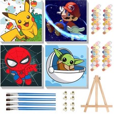 4 Pack Cartoon Paint by 8 8inch, MT11317 MT11611 MT11612 MT11613