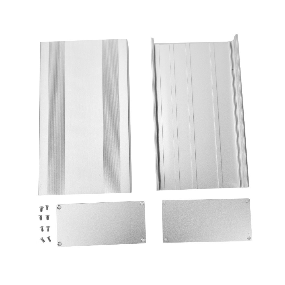 Aluminum Alloy Electronic Case Project Box Sandblast Oxidized Silver Protective