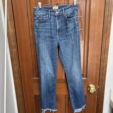 Mother Jeans Womens 25x26 The Insider Crop Step Fray Home Movies Boho USA