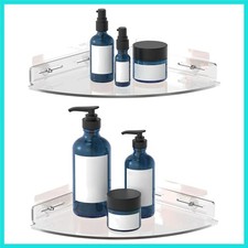 Set of 2 Shower Caddy Bathroom Shelves - No-Drill Shower Organizer - Floating...