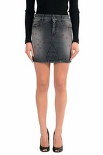 Just Cavalli Women's Gray Denim Mini Skirt US 4 IT 26