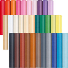 32 Pieces Faux Leather Sheets, 8 12 Inches Colored Faux PU Leather Sheets, Faux