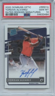 スポーツ選手 Yordan Alvarez RC Auto Yordan Alvarez 2020 Optic Rated Rookie Auto Autograph RC Houston