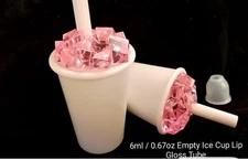 15 PCS 6ml Iced  Drink Lip Gloss Tubes Refillable Lip Containers Empty