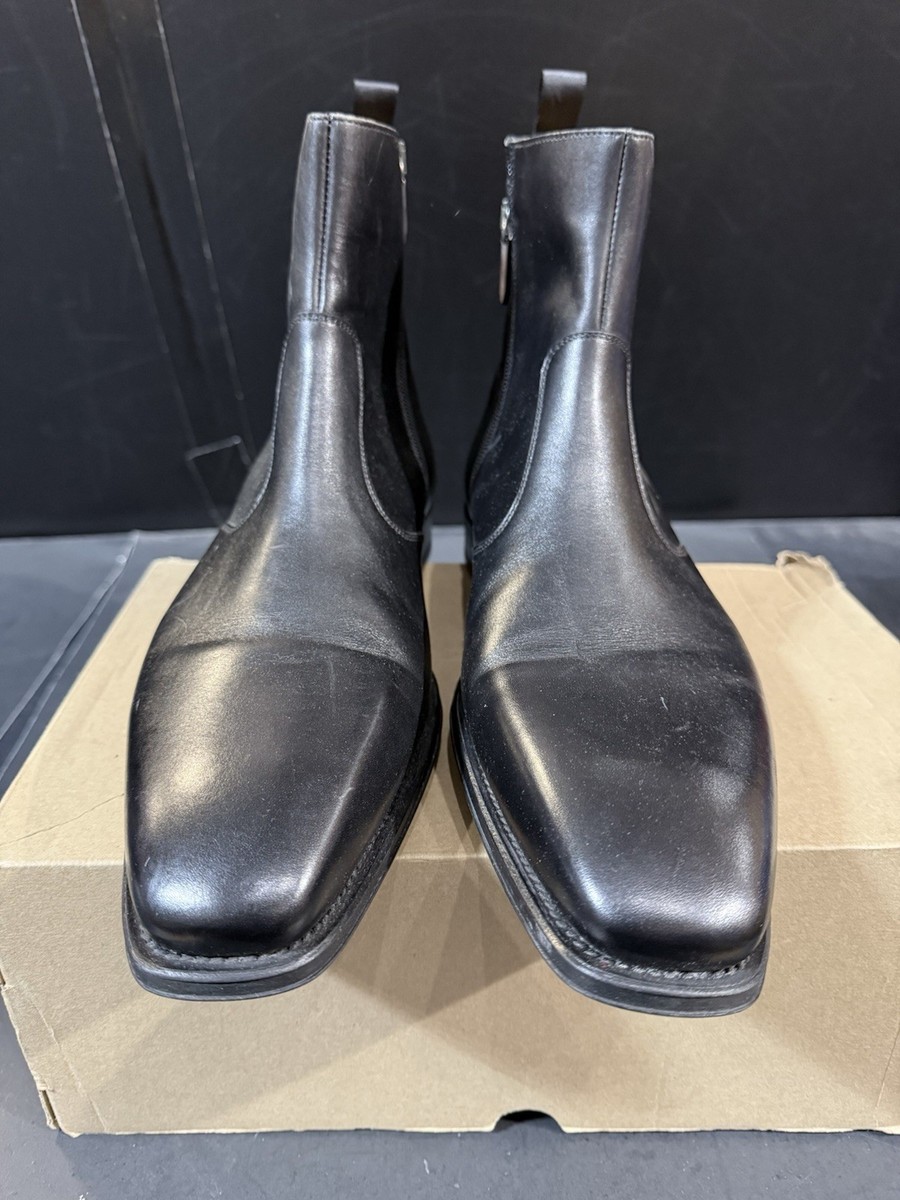 Mens Magnanni Rocco black leather dual zip Chelsea boots Magnanni Rocco II Dual Zip Ankle Boots Dress | Mercari main image 4