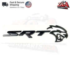HELLCAT SRT BLACK EMBLEM REAR TRUNK TAIL BADGE UNIVERSAL 3D METAL CAR DECAL NEW