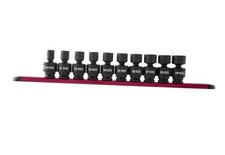 SUNEX TOOLS 3657, 3/8 Inch Drive Universal Impact Socket Set, 10-Piece,