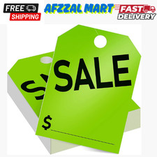 100 Pack Car Dealer Mirror Hang Tags 8.5x11.5 Inches Sale Price Tags Green