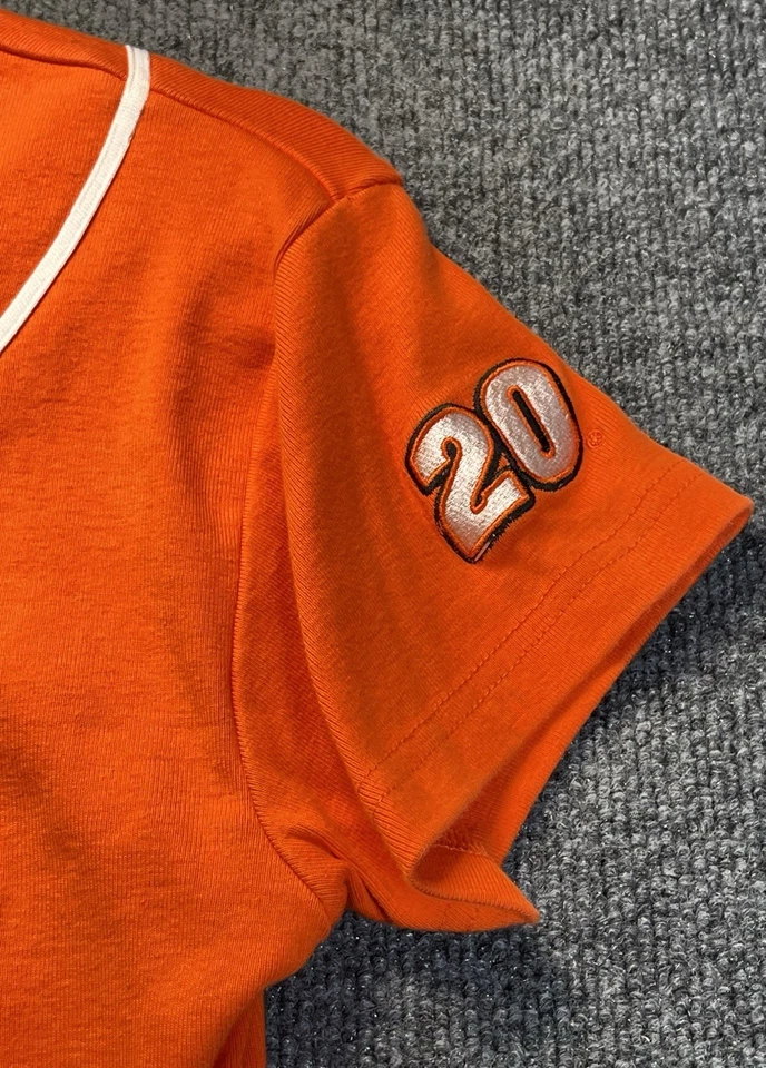 Camiseta deportiva Tony Stewart 20 Chase Authentics naranja a presión niñas jóvenes M NASCAR Foto 3 de 4