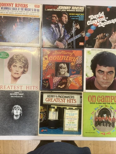 vinyl records lot Of 39 Total, Beatles, Four Tops, John Denver, Elton John, More