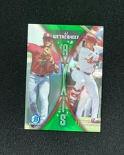 2025 Topps Bowman Chrome JJ Wetherholt 72/99 Green Refractor #A-12 QI95