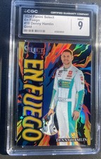 2024 Panini Select Racing Denny Hamlin En Fuego Insert Gold Prizm SP 05/10