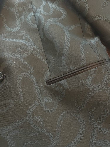 Men’s Express Black & Grey Snake Suit Jacket - Picture 4 of 5