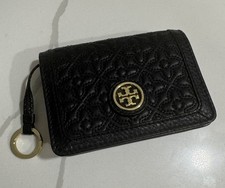 Tory Burch Bryant Foldable Card Case in Black. NWTS