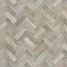 Grey Herringbone Vinyl Flooring Non Slip Kitchen Bathroom Lino Flooring Roll