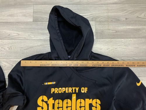 Pittsburgh Steelers Nike Mens Medium Black Hoodie - Picture 10 of 14