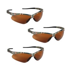 Kleenguard V30 19644 Nemesis Safety Glasses 3 Pair  Camo Frame with Bronze ...