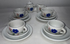 Vtg Child Tea Set Porcelain Floral 15Pc Toy China Cottagecore Display