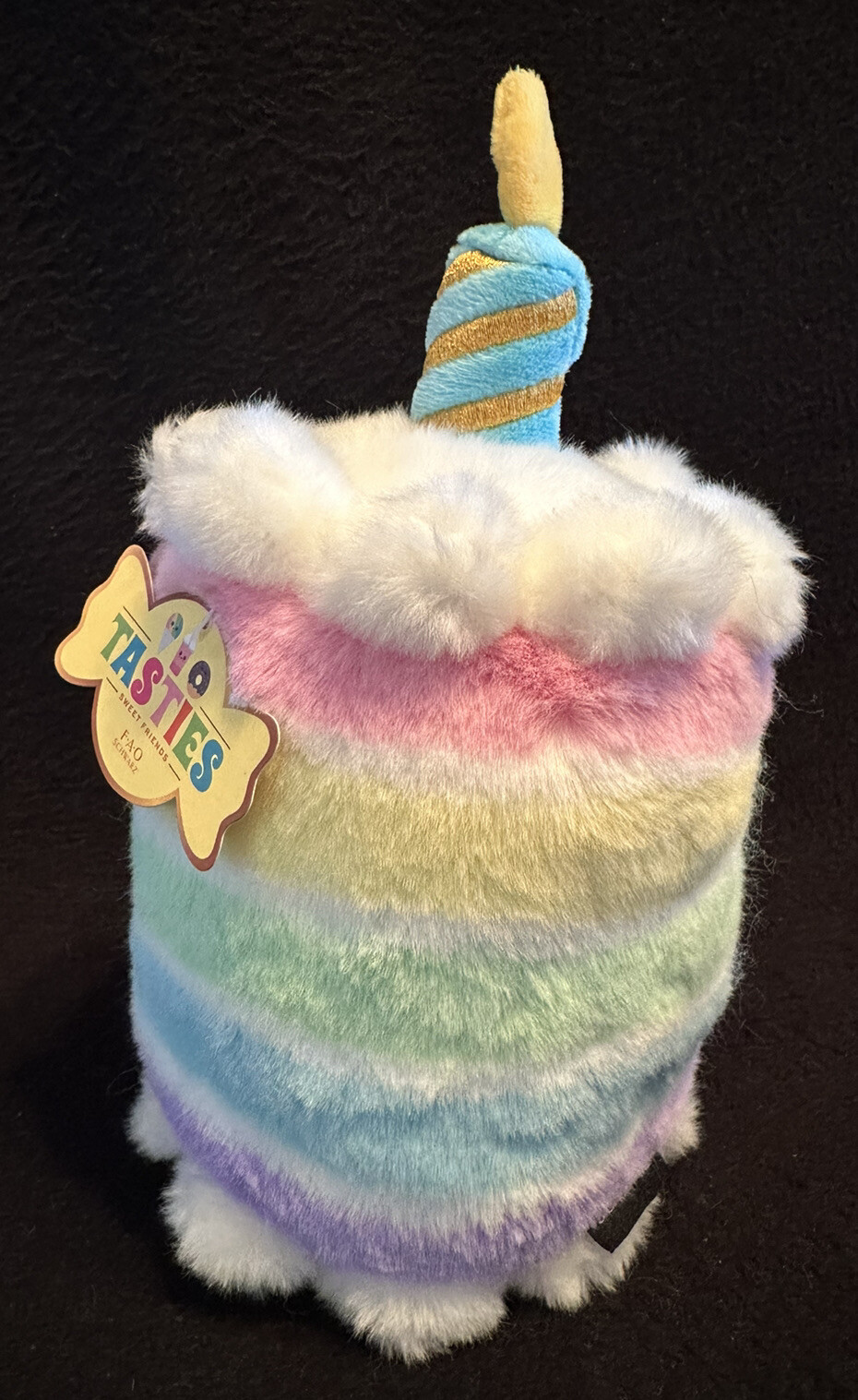 NWT ~ 11” F.A.O. Schwarz TASTIES Sweet Friends Birthday Cake Stuffed Plush