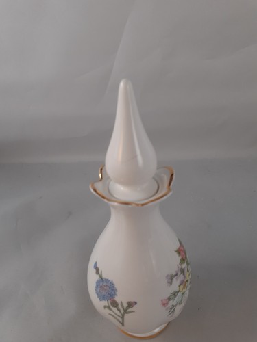 Aynsley Wild Tudor Perfume Bottle & Stopper Fine Bone China 1st Quality British - Foto 5 di 10