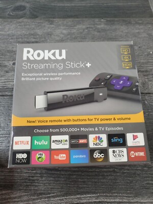 Roku Streaming Stick+ 4K Streaming Media Player w/ Voice Remote 