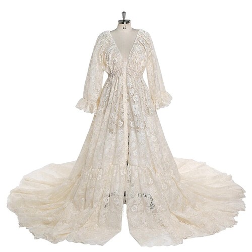rustic bridesmaid dresses Zapakasa Women White Lace High-Low Strapless Boho Maxi Dress with Ruffles A  Line Summer Dress main image 0