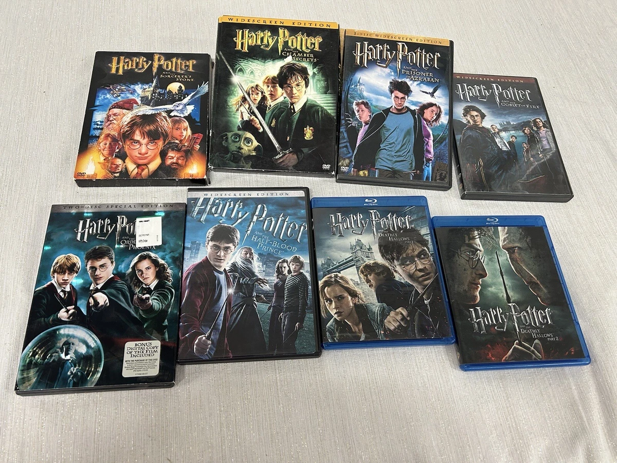 Harry Potter DVD/Blu-ray combo set of movies. Includes all movies in series