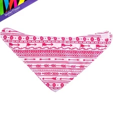 Pink & White Cool Drool Bib by Brother Sister Design Studio