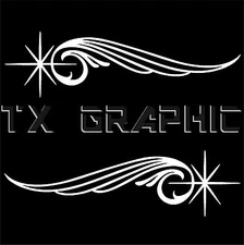 PINSTRIPE VINYL DECAL MOTORCYCLE VEHICLE CAR FENDER SIDE GRAPHIC STICKER #4 