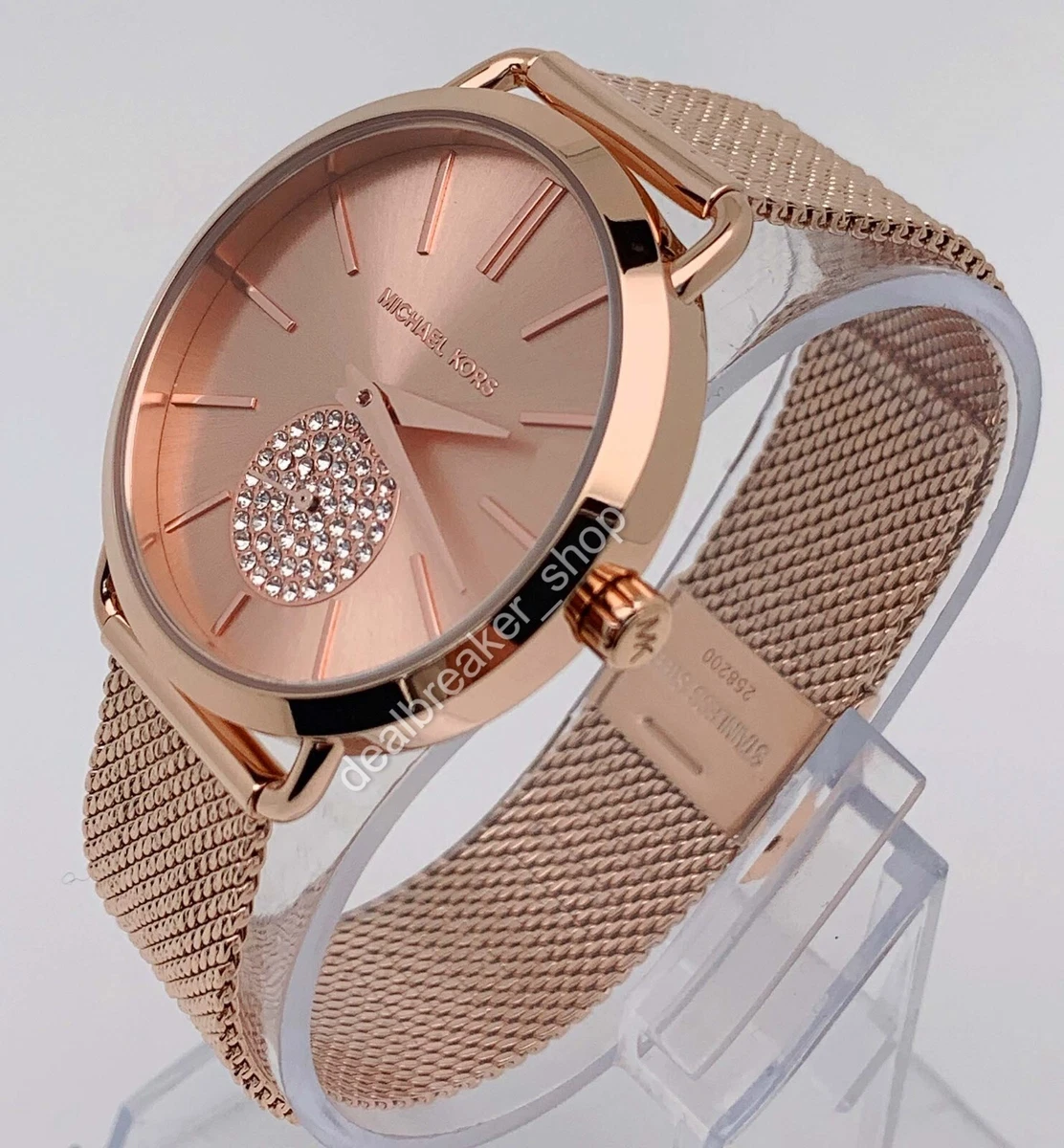 Michael Kors MK3845 Portia Mesh Stainless Steel All Rose Gold 37mm Ladies Watch