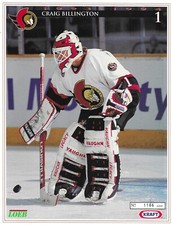 1993-94 Ottawa Senators Oversize Photo CRAIG BILLINGTON Kraft Postcard 1186/6500