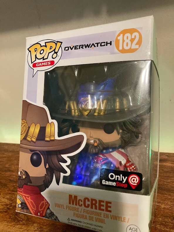 Funko Pop! Games: Overwatch #182 McCree (Cassidy) USA Gamestop