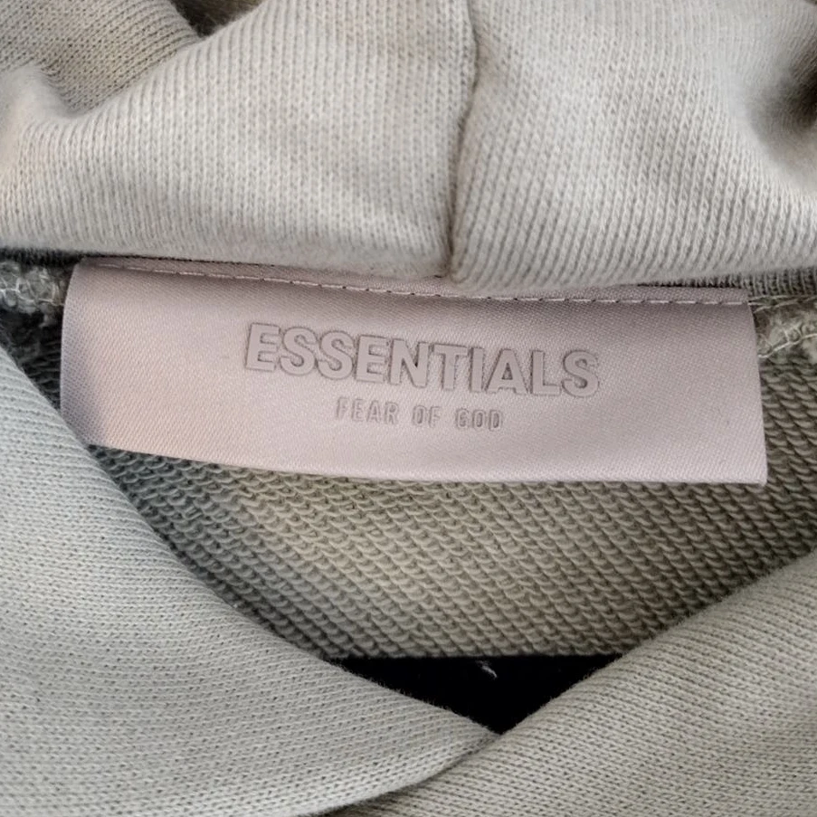 Felpa con cappuccio Fear of God NUOVA oversize verde Essentials 77 manica 3 4 French Terry XL