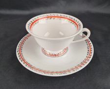 2tlg. Porzellan Mokka Tasse C.T. Altwasser 30er-40er Jahre Design sehr Dekorativ