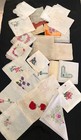 New ListingLot Of 26 Vintage Handkerchiefs Embroidered Silk Floral Lace Monograms