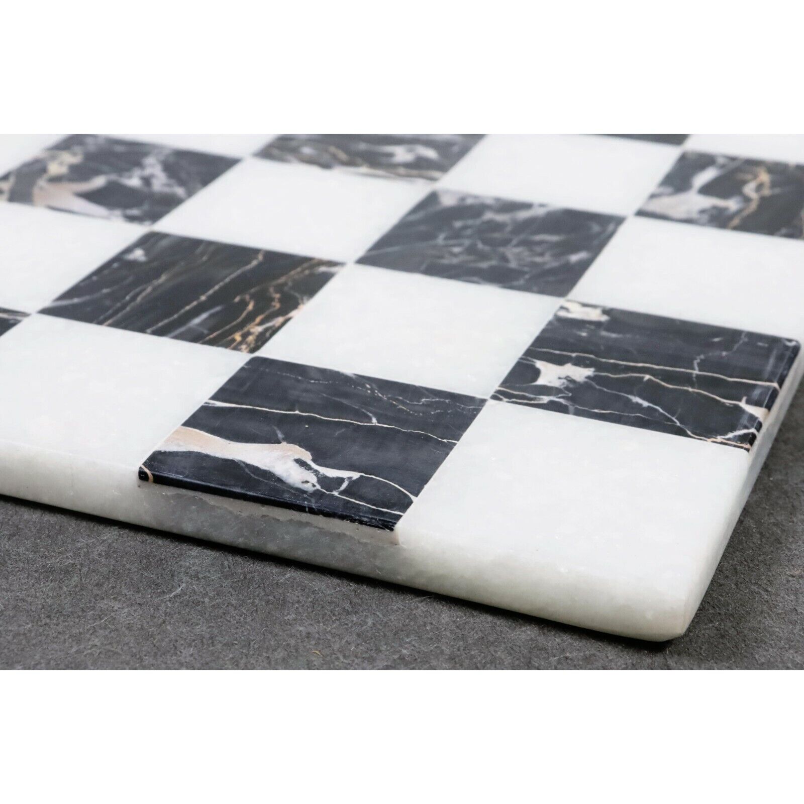 Black and White Marble Stone Chess Pieces & Board Set – royalchessmall